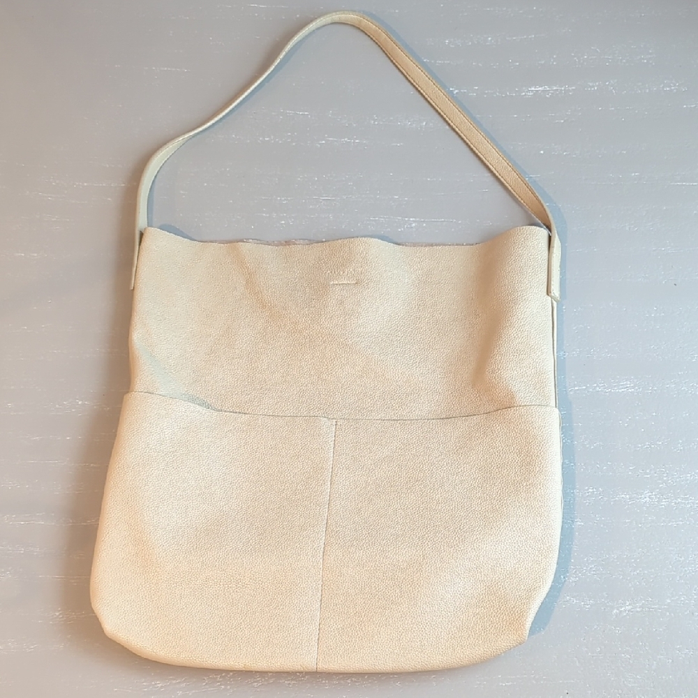 OAK‎ + FORT Cream Shoulder Bag Oatmeal Vegan Leather